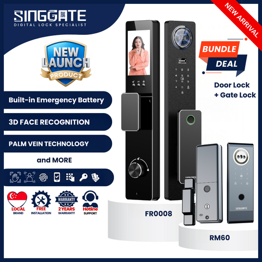 Bundle Deal: FR008 + RM60 Digital Gate & Door Lock