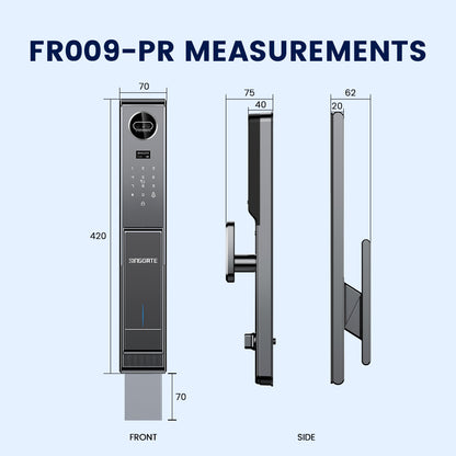 ❤️NEW UPGRADED❤️ FR009 PRO (3D Face + Video Call Door Viewer) Digital Door Lock