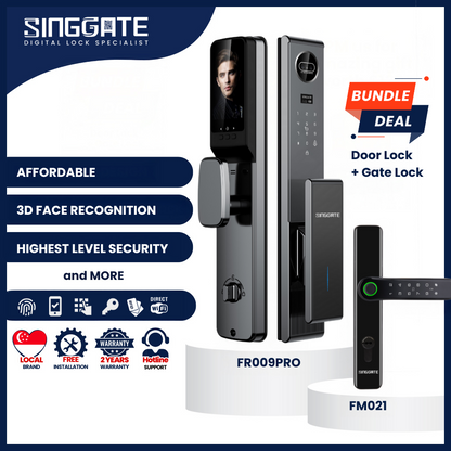 FR009 Pro Door + FM021 Gate Digital Lock Bundle