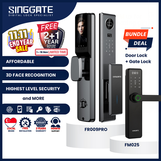 FR009 Pro Door + FM021 Gate Digital Lock Bundle