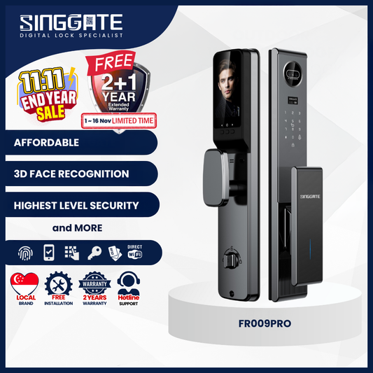 FR009 Pro 3D Face + Video Call Digital Door Lock
