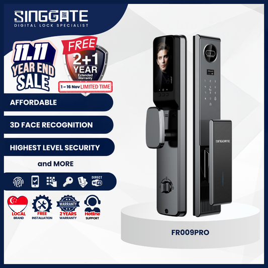 FR009 Pro 3D Face + Video Call Digital Door Lock