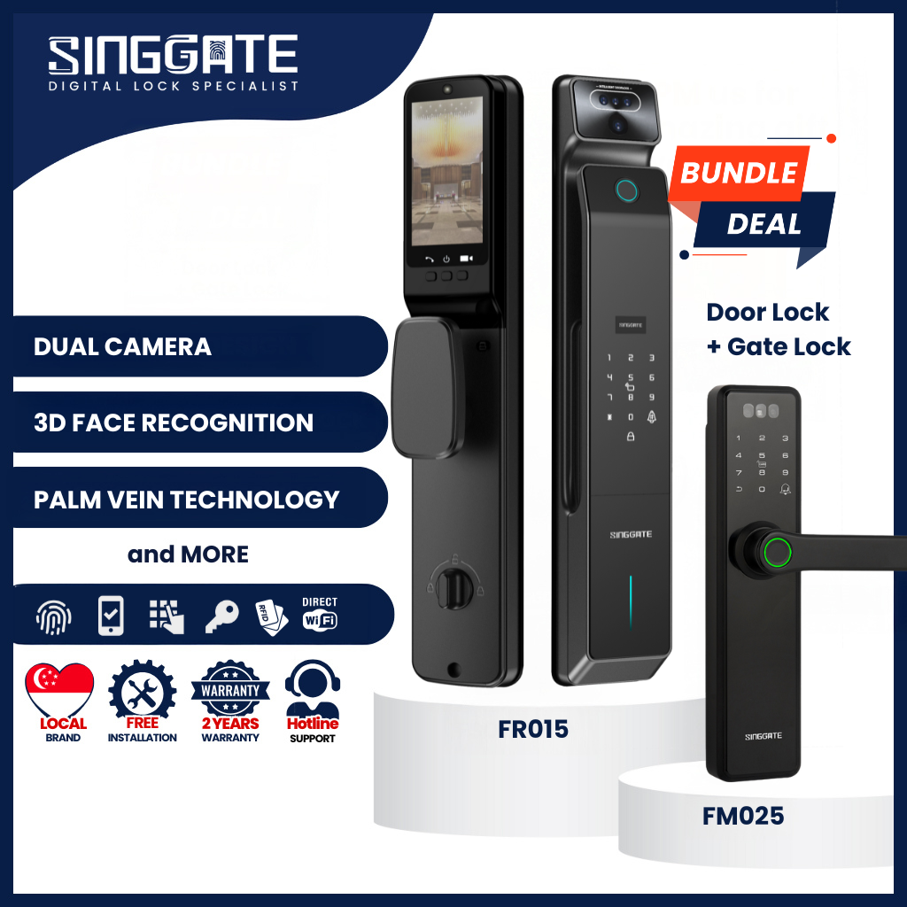 FR015 Door + FM021 Gate Digital Lock Bundle