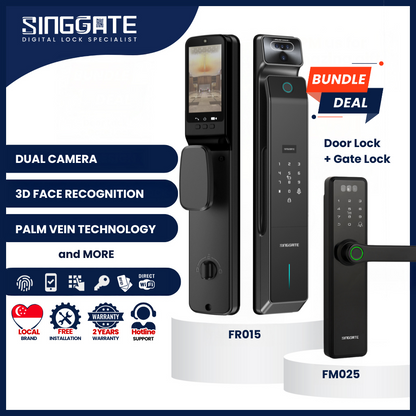 FR015 Door + FM021 Gate Digital Lock Bundle