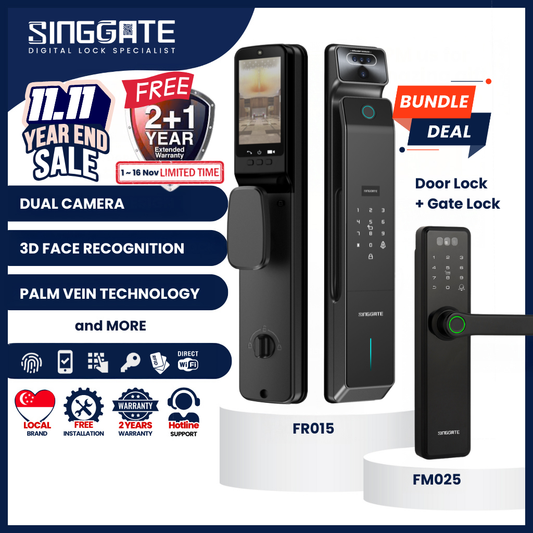 FR015 Door + FM021 Gate Digital Lock Bundle