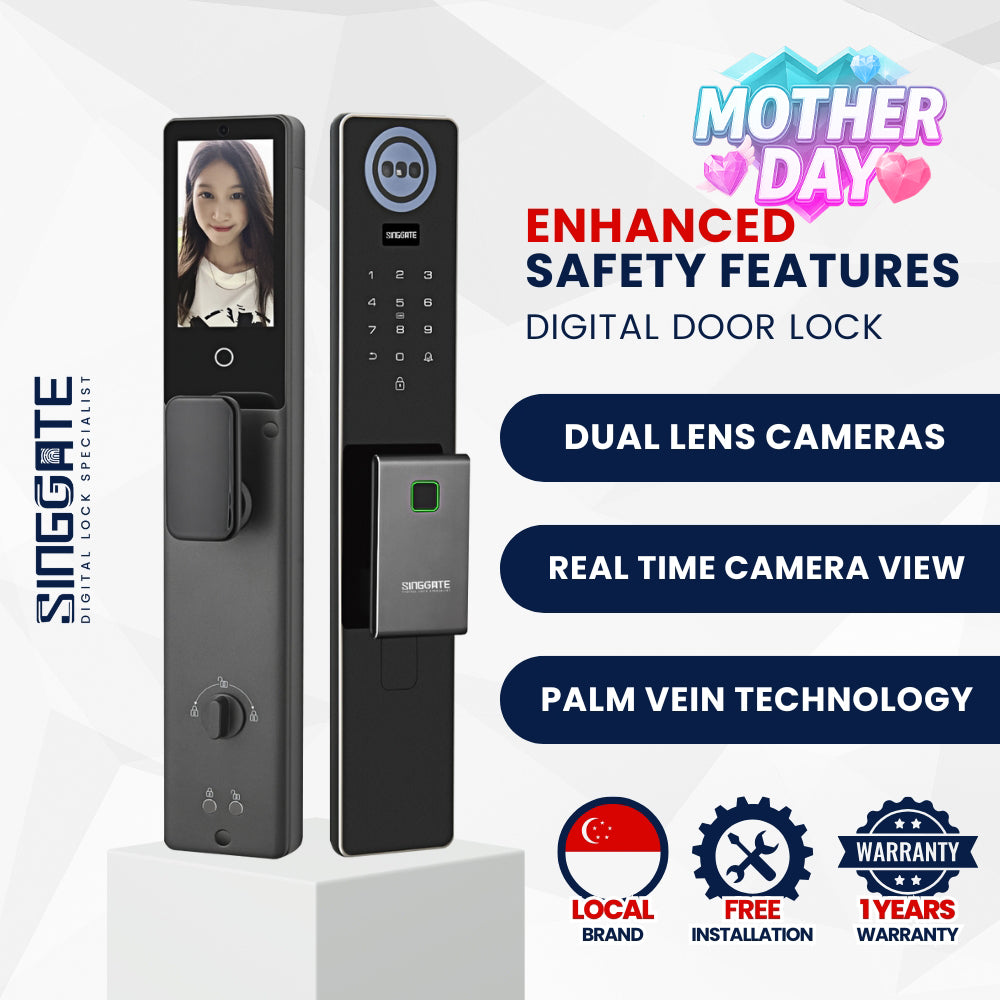 Singgate FR016 with 3D Face + Palm Vein Digital Door Lock