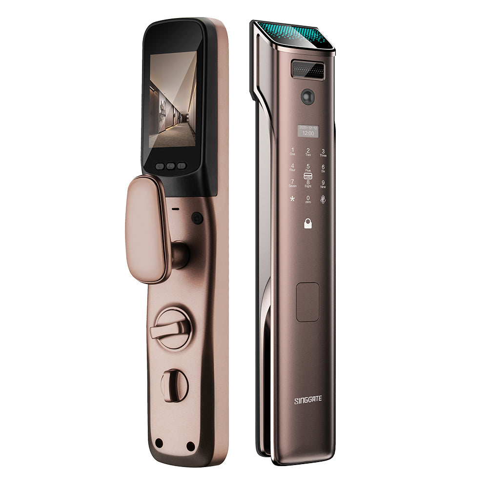 SINGGATE Door Digital Lock, ❤️NEW❤️FR018 Finger Vein Recognition & Video Call Smart Viewer Digital Door Lock - SINGGATE Digital Lock