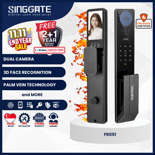FR051 - 3D Face & Palm Vein Digital Door Lock