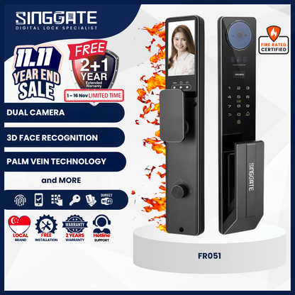 FR051 - 3D Face & Palm Vein Digital Door Lock