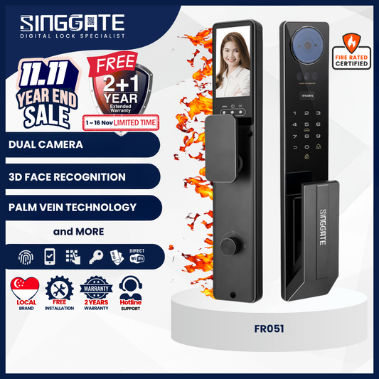 FR051 - 3D Face & Palm Vein Digital Door Lock