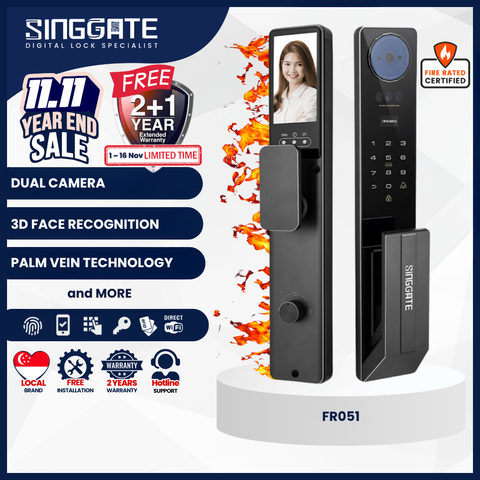 FR051 - 3D Face & Palm Vein Digital Door Lock