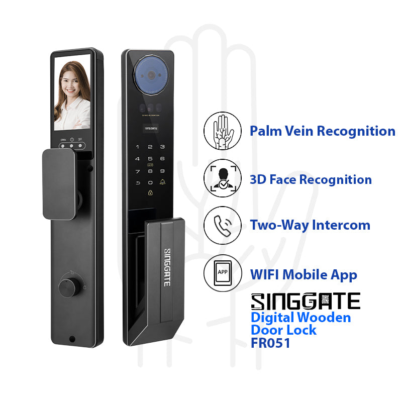 ❤️BEST QUALITY❤️ FR051 3D Face Recognition + FM021 Gate Digital Lock