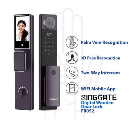 ❤️BEST QUALITY❤️ FR052 3D Face & Palm Vein Recognition + FM021 Gate Digital Lock