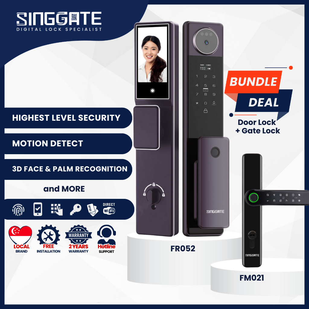 FR052 Door + FM021 Gate Digital Lock Bundle