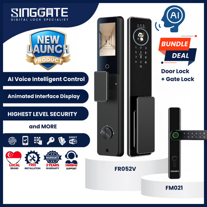 FR052V Door + FM021 Gate Digital Lock Bundle