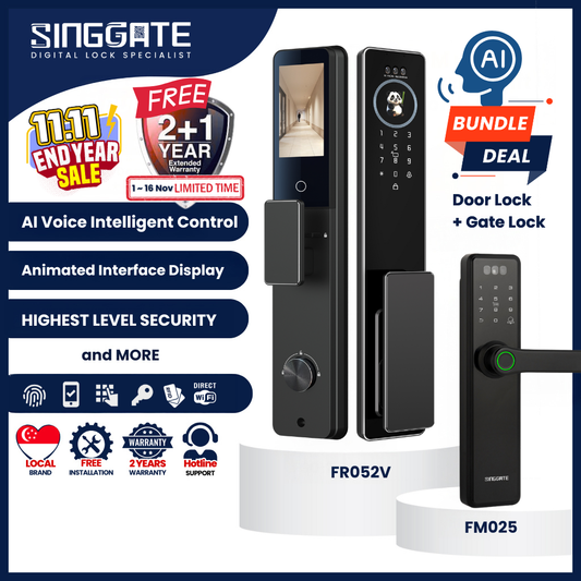 FR052V Door + FM021 Gate Digital Lock Bundle