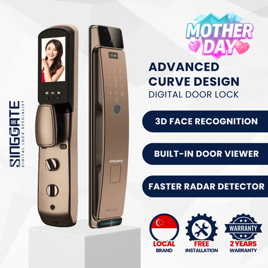FR056 3D Face & Door Viewer Digital Door Lock