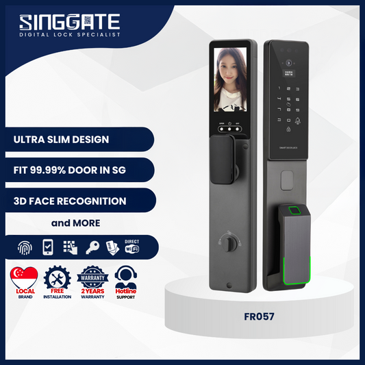 FR057 Ultra Slim 3D Face & Smart Viewer Digital Door Lock