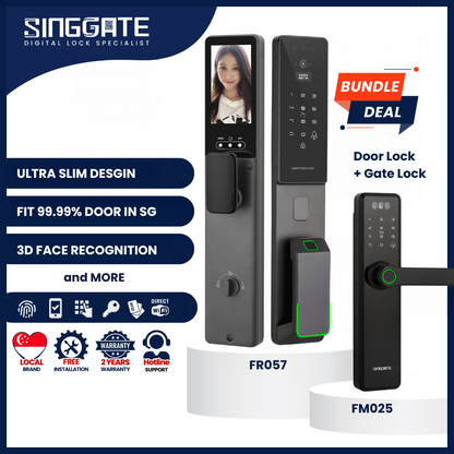 FR057 Door + FM021 Gate Digital Lock Bundle