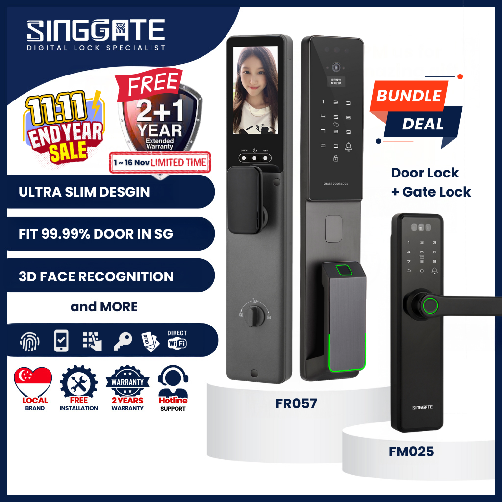 FR057 Door + FM021 Gate Digital Lock Bundle