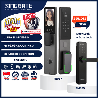 FR057 Door + FM021 Gate Digital Lock Bundle