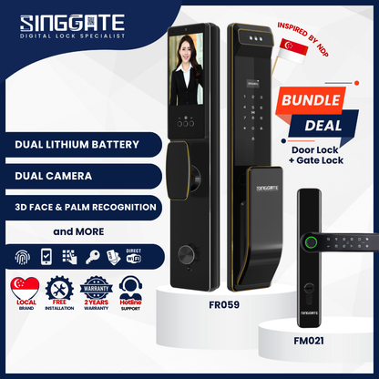 FR059 Door + FM021 Gate Digital Lock Bundle