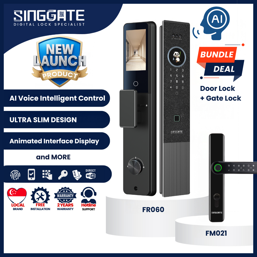 FR060 Door + FM021 Gate Digital Lock Bundle