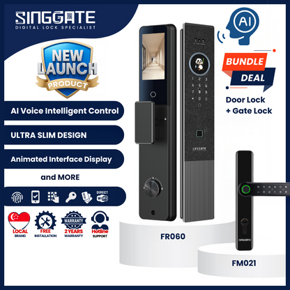 FR060 Door + FM021 Gate Digital Lock Bundle