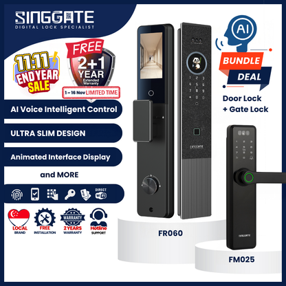 FR060 Door + FM021 Gate Digital Lock Bundle