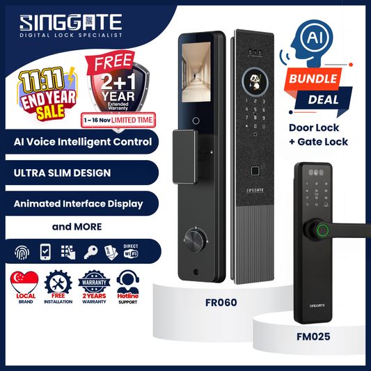 FR060 Door + FM021 Gate Digital Lock Bundle