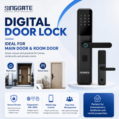 Singgate FM011 Smart User Management Control Digital Door Lock