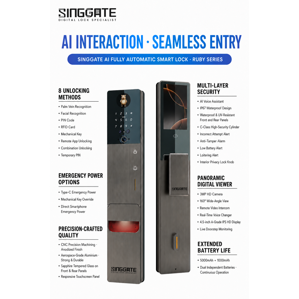 Bundle Deal: FR061 + FM025 Digital Gate & Door Lock
