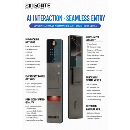 Bundle Deal: FR061 + FM025 Digital Gate & Door Lock