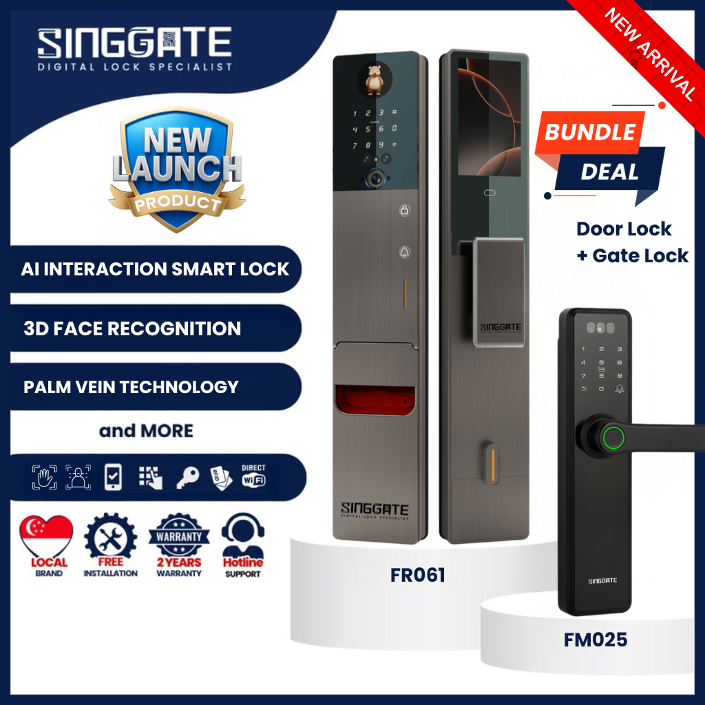 Bundle Deal: FR061 + FM025 Digital Gate & Door Lock