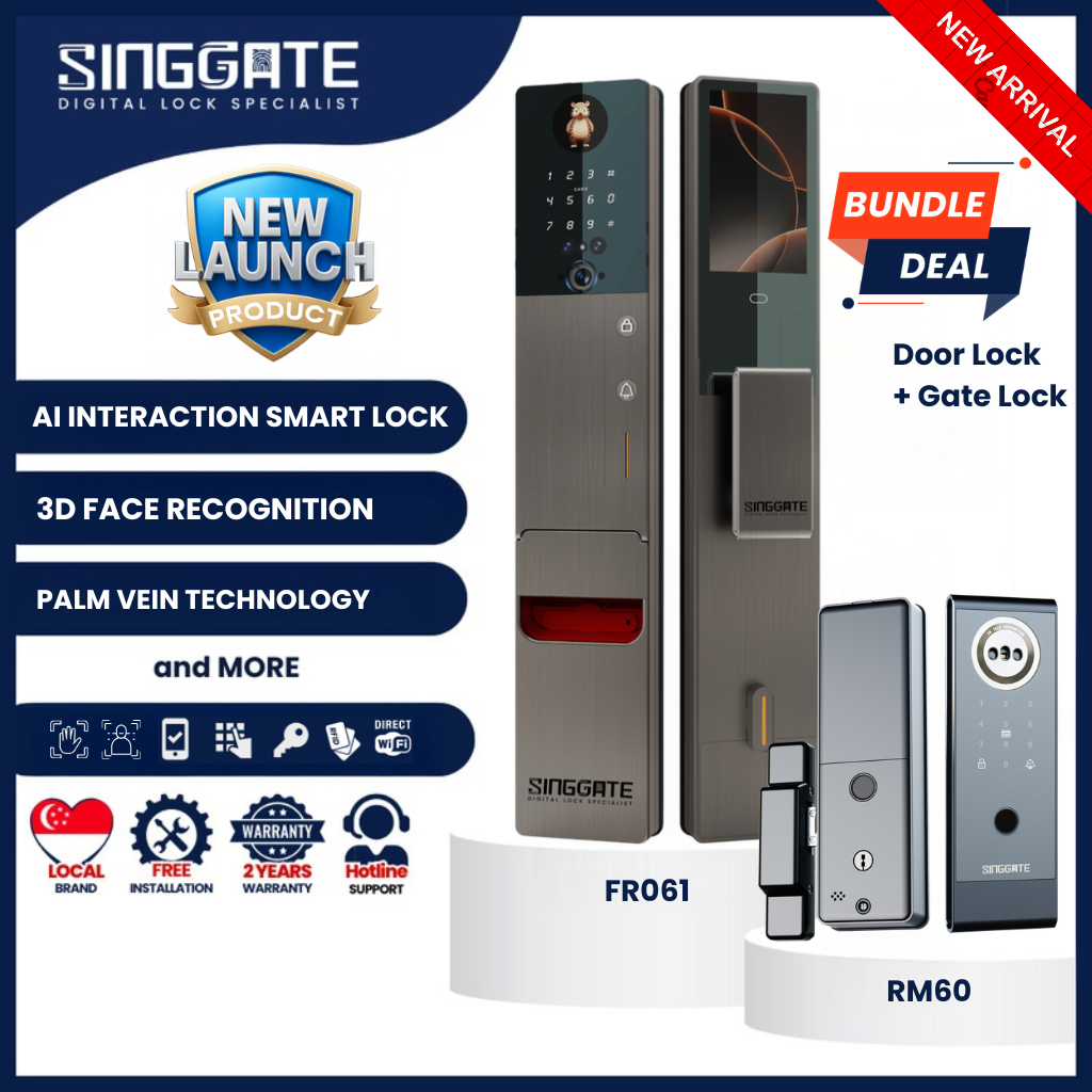 Bundle Deal: FR061 + RM60 Digital Gate & Door Lock
