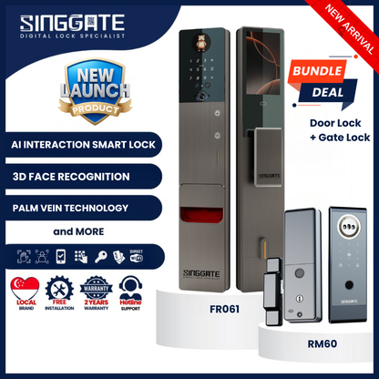 Bundle Deal: FR061 + RM60 Digital Gate & Door Lock