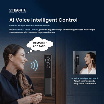10.10 Promo - Singgate FR052V with 3D Face & Palm Vein Recognition Digital Lock | Voice Control