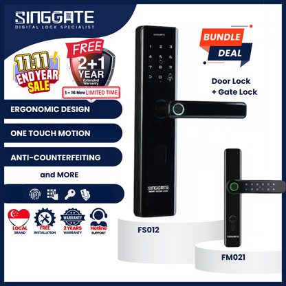 FS012 Door + FM021 Gate Digital Lock Bundle