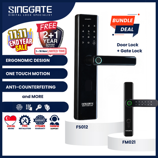 FS012 Door + FM021 Gate Digital Lock Bundle