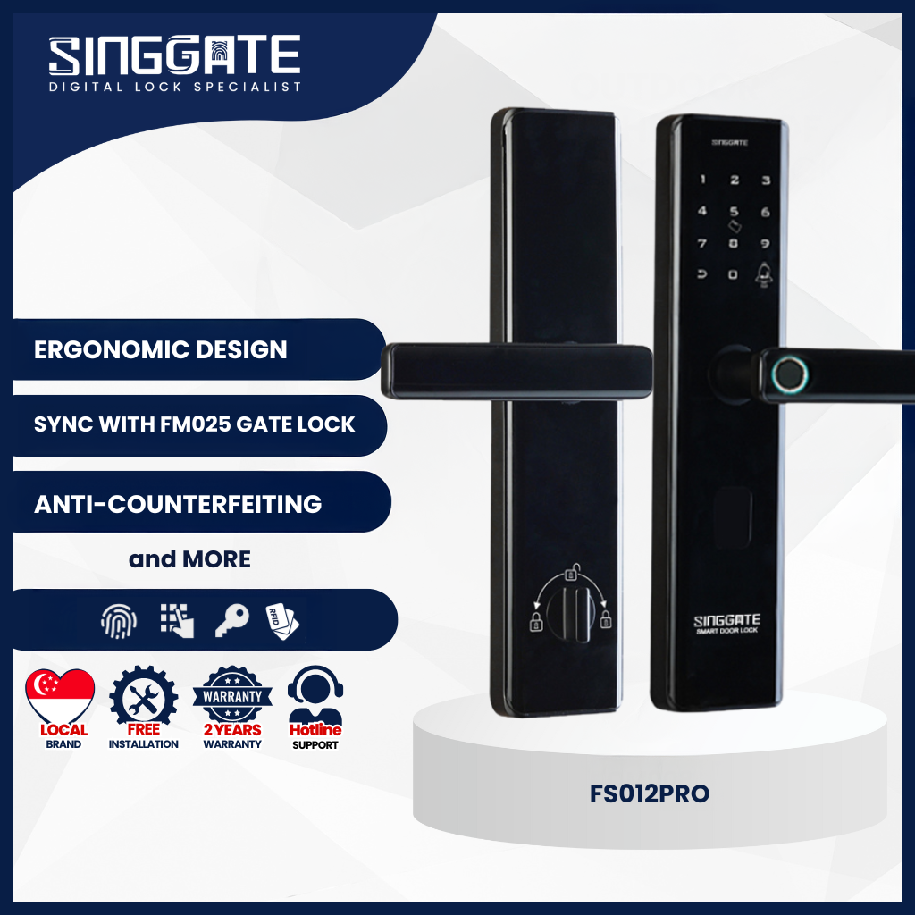 FS012 PRO Door + FM025 Gate Smart Sync with 3D Face & Palm Recognition Bundle