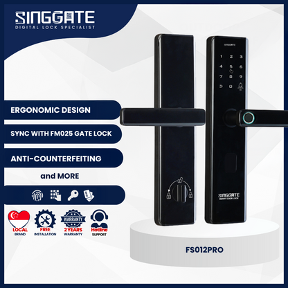FS012 PRO Door + FM025 Gate Smart Sync with 3D Face & Palm Recognition Bundle
