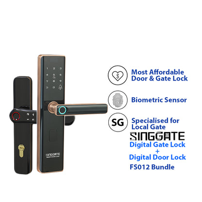 SINGGATE Door & Gate Bundle, *Bundle Deal* FS012 Door Digital Lock + FM021 Metal Gate Digital Lock - SINGGATE Digital Lock