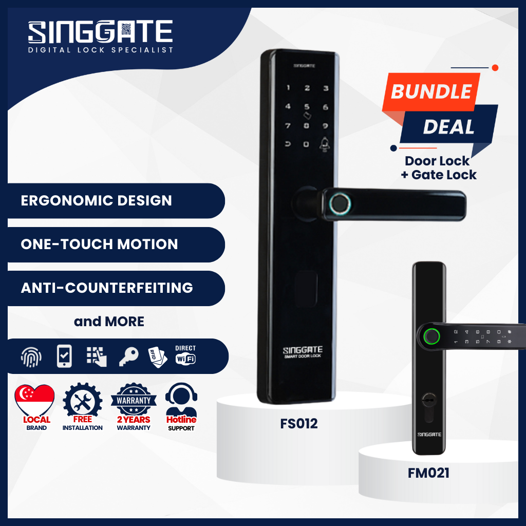 FS012 Door + FM021 Gate Digital Lock Bundle