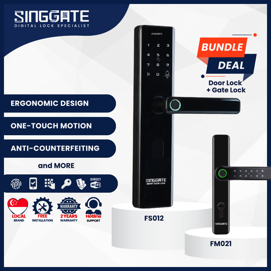 FS012 Door + FM021 Gate Digital Lock Bundle