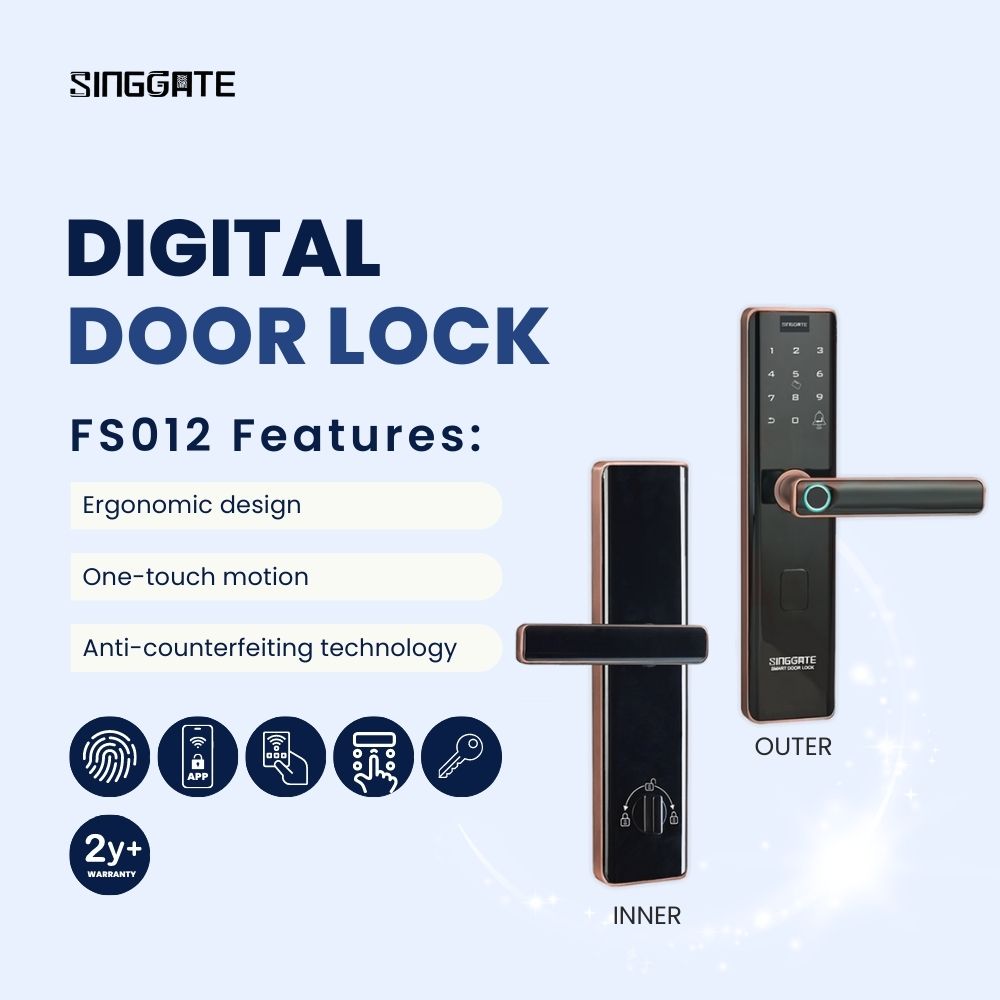 SINGGATE Door Digital Lock, FS012 Door Digital Lock （BTO Favorite） - SINGGATE Digital Lock