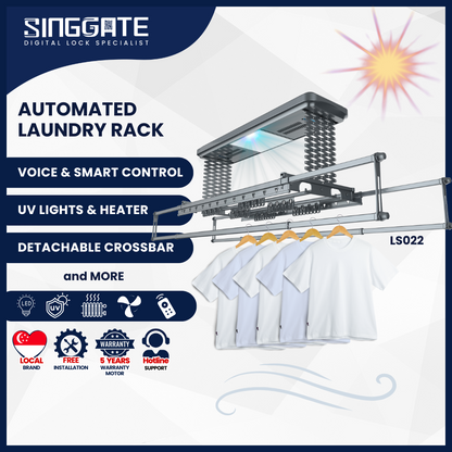 LS022 Double Arm & Voice Control Automated Laundry Rack