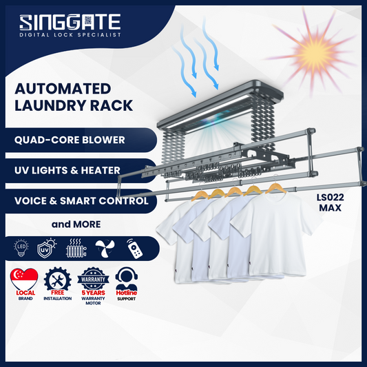 LS022 Max Quad-core Blower Double Arm & Voice Control Automated Laundry Rack