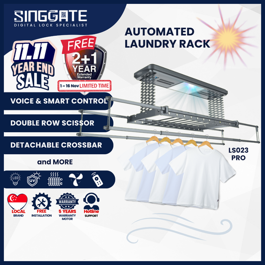 LS023 Pro Premium Quality & Voice Control Automated Laundry Rack