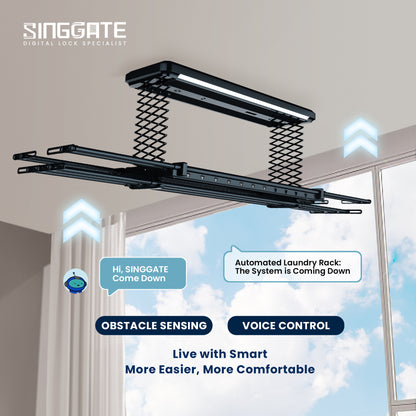 LS060 6x Blower Double Arm & Voice Control Automated Laundry Rack