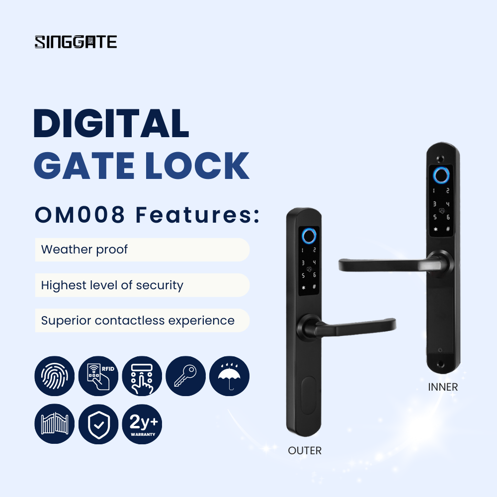 Singgate Gate Digital Lock, OM008 Outdoor Metal Gate Digital Lock - SINGGATE Digital Lock